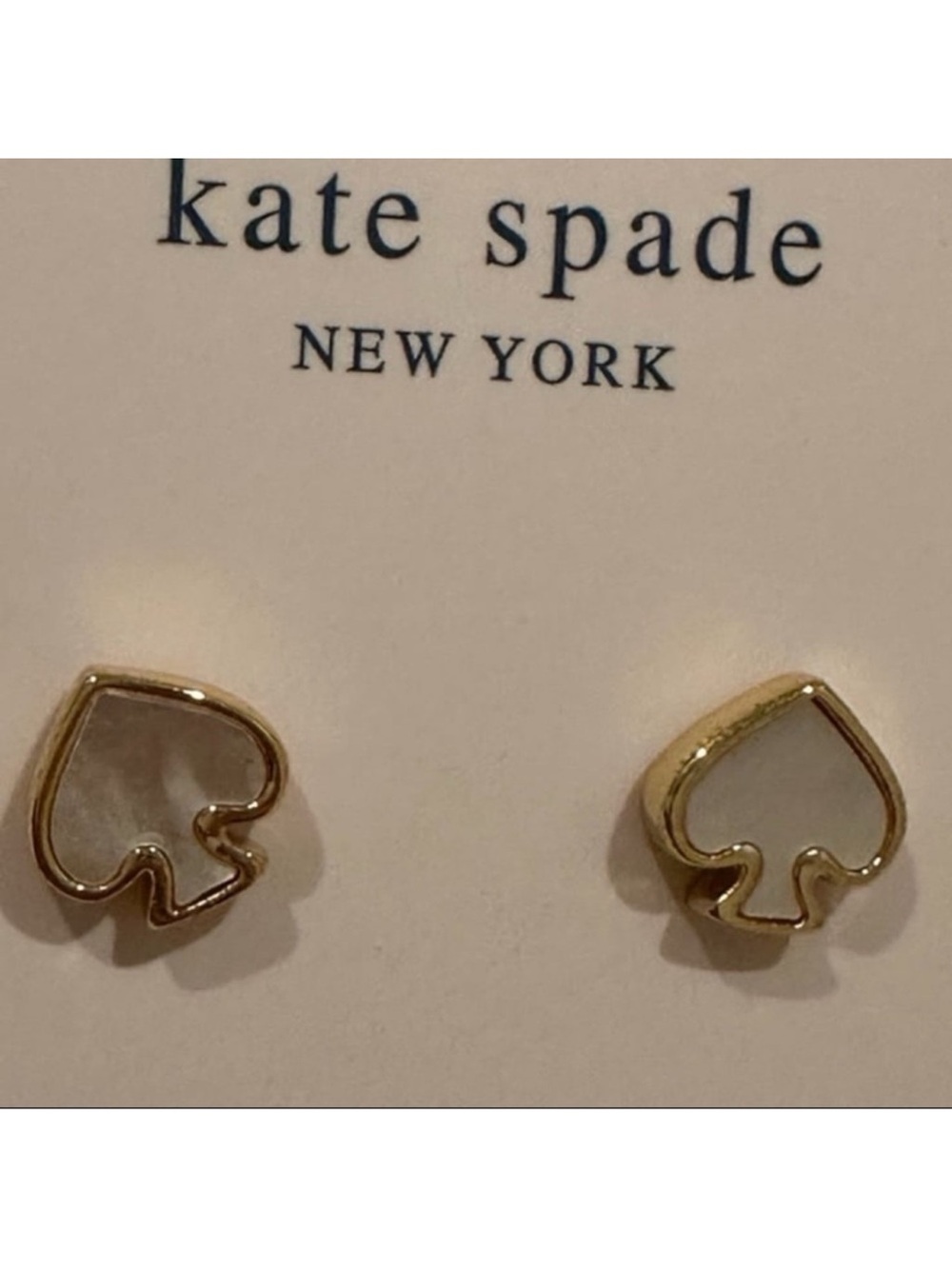 Kate Spade heart mother of pearl Necklace & earrings set - Picture 3 of 5
